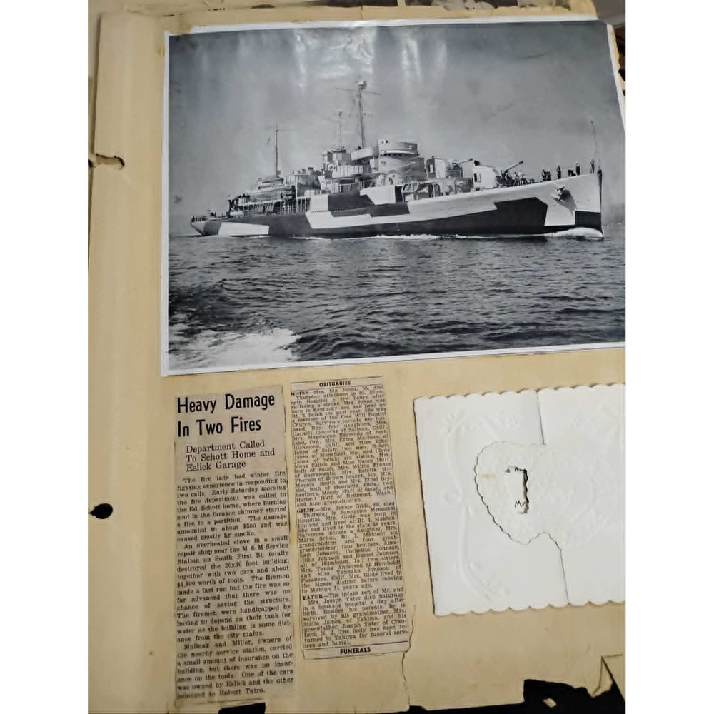 Vintage WWII 1940s-60s Scrapbook Yakima Washington Military Photos Ephemera